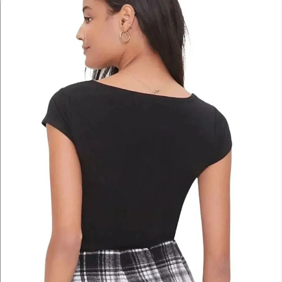 NWT! FOREVER 21 Square Neck Short Sleeve Bodysuit - Picture 6 of 10